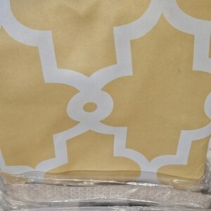 NIP - Exclusive Home Blackout Grommet Panels - White, Yellow Morracan Pattern